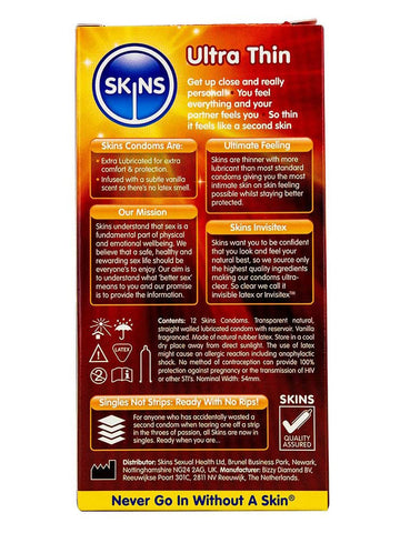 Skins (UK) Ultra Thin Condoms - 12 pack